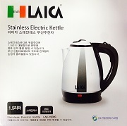 [라이카] 스테인레스 무선주전자 1.5리터 - LAK-1500S 1.5L 전기주전자 커피포트